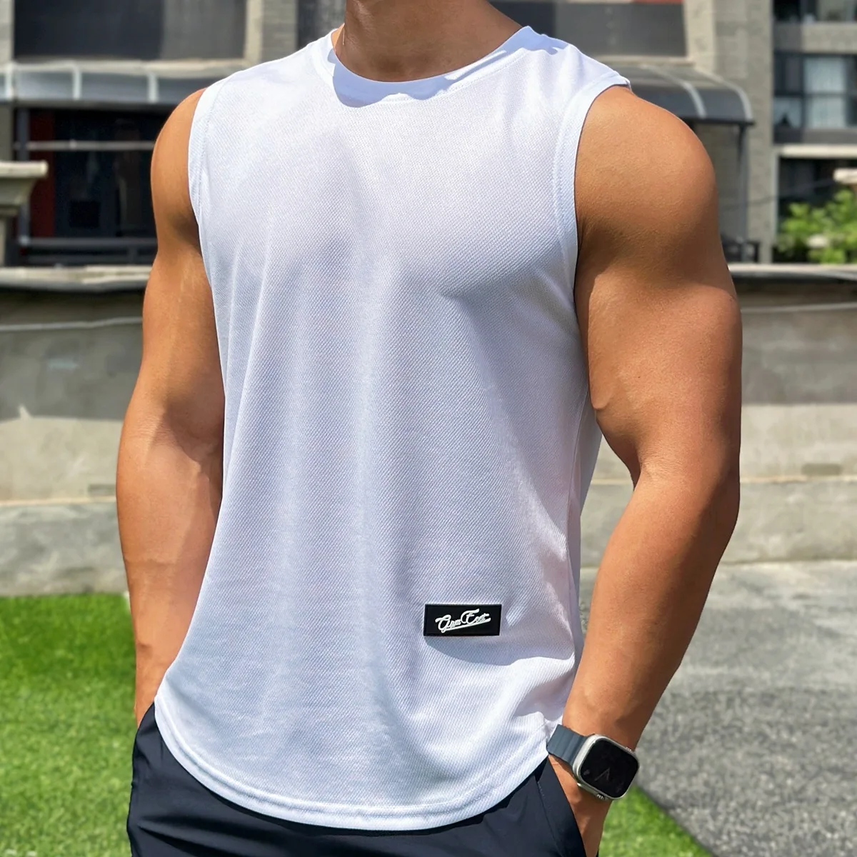Undershirt Crew Neck - 2025 여름 새로운 트렌드 남자 탱크