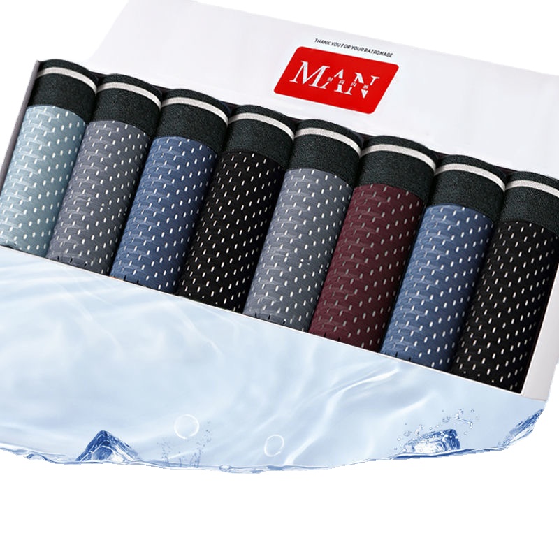 8 개/몫 남자 팬티 얼음 실크 남성 속옷 통기성 여름 - Multi Pack Underwear 리뷰 및 가격