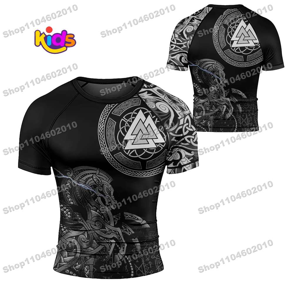 K44th 애니메이션 키즈 서핑 의류 BJJ MMA 소 - T Shirt Tight Fit 리뷰 및 가격
